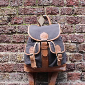 Canvas Backpack with Leather Straps T11