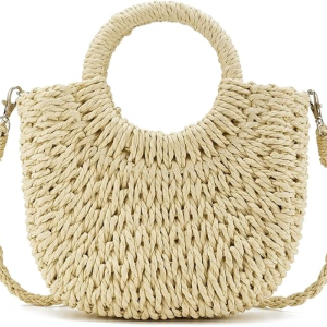 Woven Straw Shoulder Bag T3