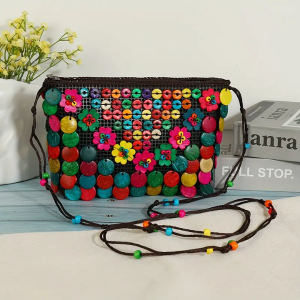 Colorful Beaded Crossbody Bag T18