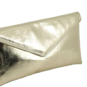 Metallic Leather Envelope Bag T9