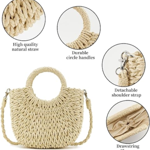 Woven Straw Shoulder Bag T3