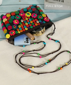 Colorful Beaded Crossbody Bag T18