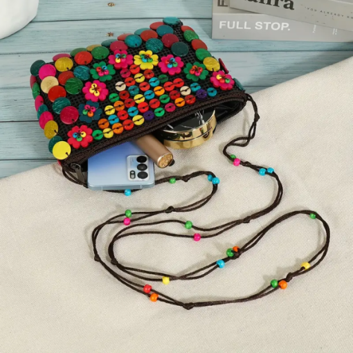 Colorful Beaded Crossbody Bag T18